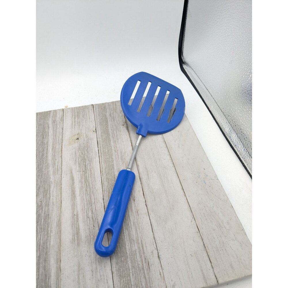 Blue Nylon Slotted Spatula Flipper Wide Turner 11”